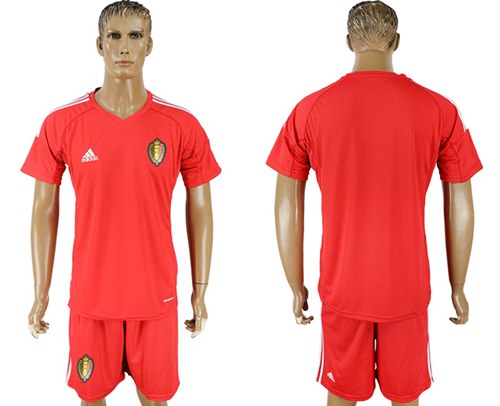 Belgium Blank Red Goalkeeper Soccer Country Jersey